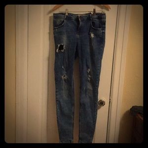 Zara distressed jeans